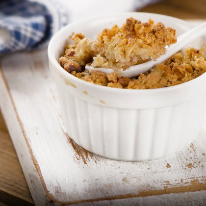 Crumble d’asperges blanches au Bargkass