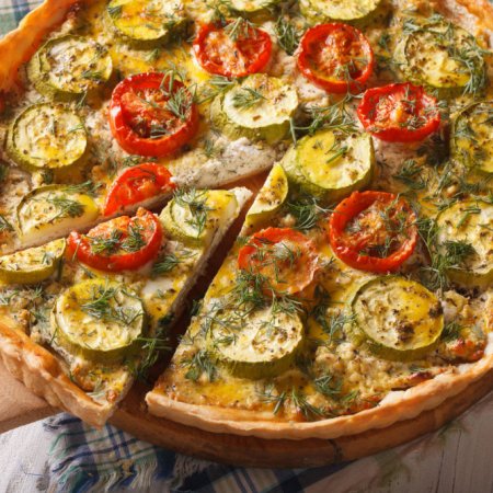 Quiche courgette & chèvre